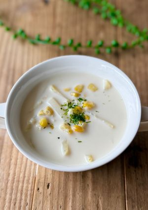 mとうもろこしとじゃが芋の豆乳スープ-レシピのメイン写真
