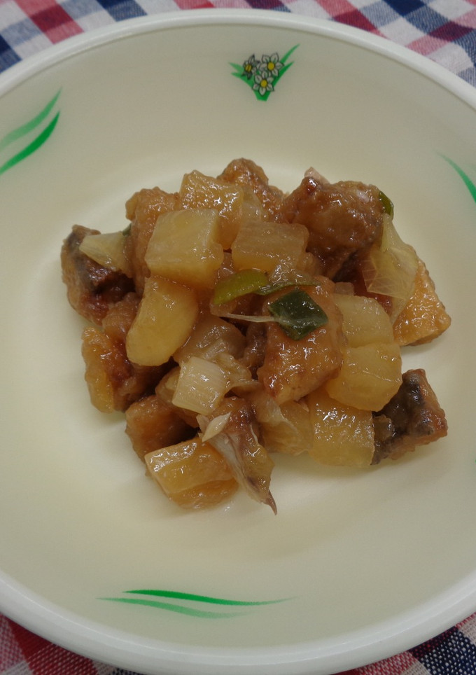 学校給食：ブリと大根の揚げ煮-レシピのメイン写真