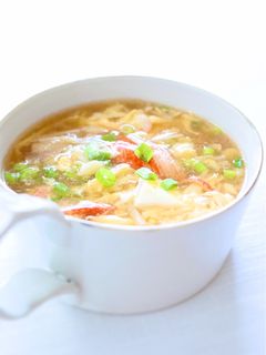 具沢山な【カニカマ卵のとろみスープ】中華-レシピのメイン写真