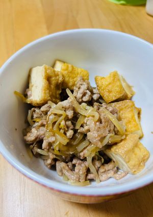 厚揚げと挽肉の炒めもの-レシピのメイン写真