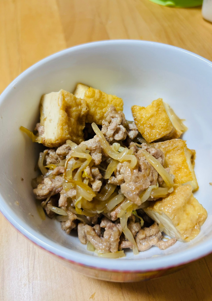 厚揚げと挽肉の炒めもの-レシピのメイン写真