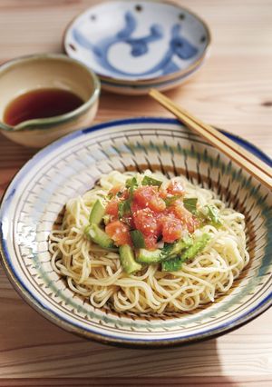 麺＆明太子♪ポキ風ヌードル（混ぜ麺）-レシピのメイン写真