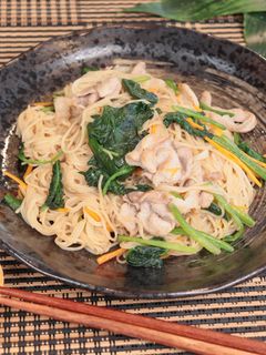 ほうれん草のそうめんチャンプル-レシピのメイン写真