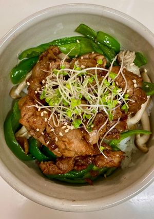 豚ロース丼　たまり醤油でこってり味-レシピのメイン写真