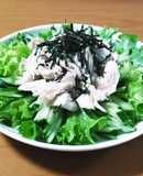 キュウリとささみの海苔サラダ