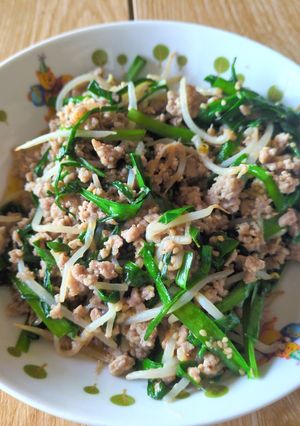 ごはんが進む！もやしとにらの味噌炒め-レシピのメイン写真