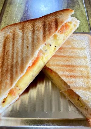 明太ポテトのホットサンド-レシピのメイン写真