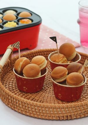 たこ焼き器で焼くHMのベビーカステラ-レシピのメイン写真