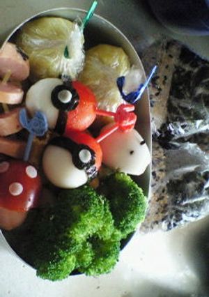 遠足お弁当　キャラ弁 モンスターボール-レシピのメイン写真
