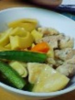 めんつゆで タケノコと鶏肉の煮物-レシピのメイン写真