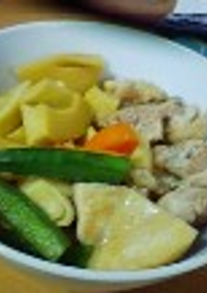 めんつゆで　タケノコと鶏肉の煮物-レシピのメイン写真