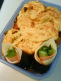 ふわふわ卵オムライスの手抜き弁当♪-レシピのメイン写真