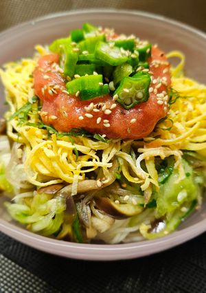 夏野菜だしまで飲めるそうめん-レシピのメイン写真