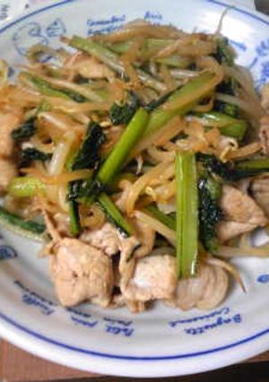 青菜と豚肉の炒め和え-レシピのメイン写真