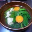 我が家のお吸い物~つるつる鶏肉入り~