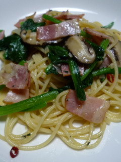 いい香り~!ほうれん草とベーコンのパスタ-レシピのメイン写真