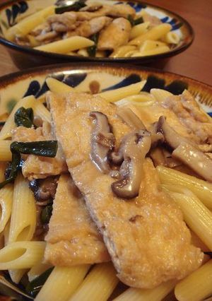 きつねパスタ-レシピのメイン写真