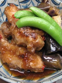 手羽元と茄子の揚げ煮-レシピのメイン写真