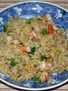 海老と卵とグリーンアスパラの3色炒飯-レシピのメイン写真