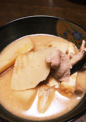 酒粕を使った筍のみそ汁（孟宗汁）-レシピのメイン写真