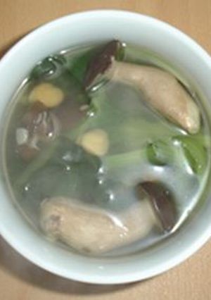 すごくおいしいダイエット！ターツァイとひよこ豆のスープ-レシピのメイン写真