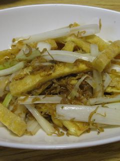ねぎとお揚げのちりめん山椒炒め-レシピのメイン写真