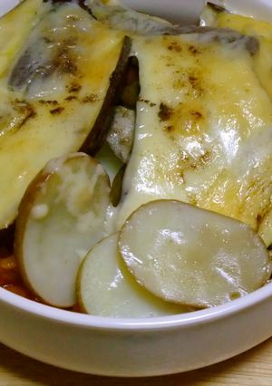なすとじゃがいものミートソースごはん-レシピのメイン写真