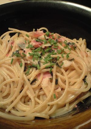 お茶漬けクリームパスタ-レシピのメイン写真