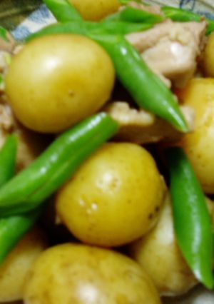 ヘルシー！新じゃがと鶏肉の甘辛煮！-レシピのメイン写真