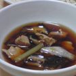 鶏とシイタケのつけ汁うどん