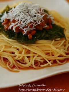 納豆とめかぶの和風冷製パスタ-レシピのメイン写真
