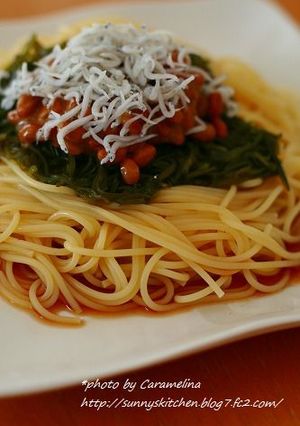 納豆とめかぶの和風冷製パスタ-レシピのメイン写真