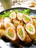めんつゆで二色肉巻き♪