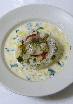 ふんわりたまごスープで洋風スープ飯-レシピのメイン写真