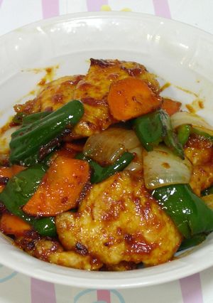 鶏むね肉と野菜のケチャップ炒め-レシピのメイン写真