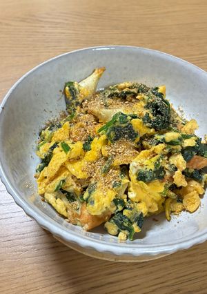 ほうれん草とちくわの卵炒め-レシピのメイン写真