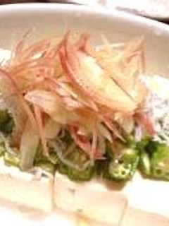 オクラとじゃこの冷奴。-レシピのメイン写真
