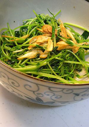 豆苗のにんにく風味炒め-レシピのメイン写真