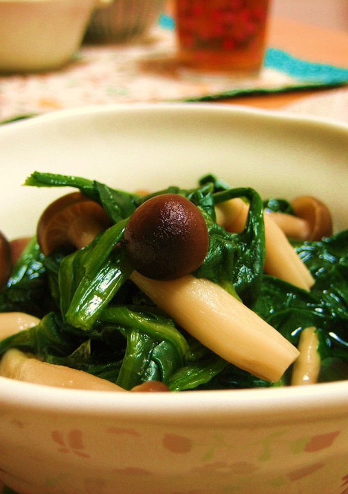 ほうれん草としめじの煮物-レシピのメイン写真