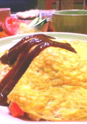 ぶなしめじのチキンライスオムライス-レシピのメイン写真