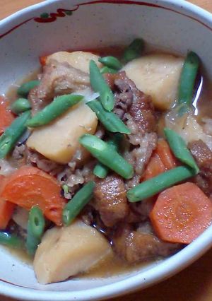 圧力鍋で仙台麩の肉じゃが♪-レシピのメイン写真