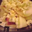 酸っぱいぬか漬け大根とリンゴのサラダ