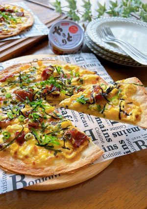 計量不要！缶詰で★照り焼きチキンピザ-レシピのメイン写真