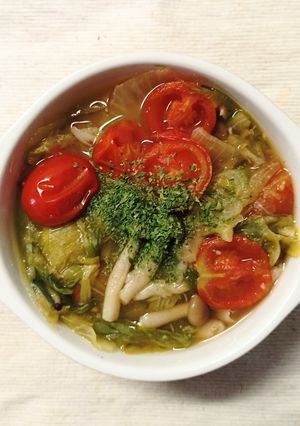 簡単 ヘルシー✿レタスと トマト しめじのスープ-レシピのメイン写真