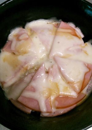 朝ご飯に！めちゃ早っ！ハムチーズご飯-レシピのメイン写真