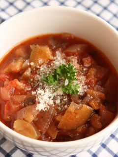 ナスいっぱいトマトスープ♪-レシピのメイン写真
