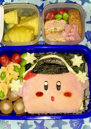 簡単キャラ弁　エスパー☆カービィ-レシピのメイン写真