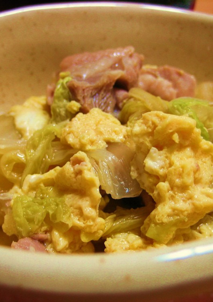 白菜と鶏肉の卵とじ-レシピのメイン写真