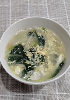 ほうれん草ともやしの中華スープ-レシピのメイン写真