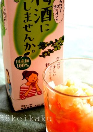 アイスフルーツでひんやり梅酒にしませんか-レシピのメイン写真